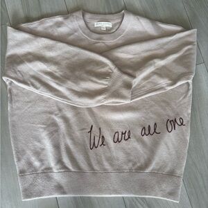 Spiritual Gangster Sweater with Embroidered Text - cashmere